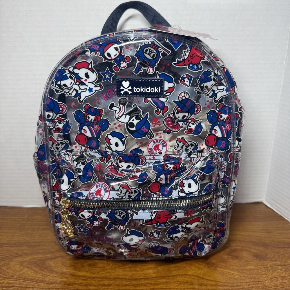 TokiDoki Mini Backpack Bag School Girls Boys Kids Clear Red Sox Boston MLB NEW
